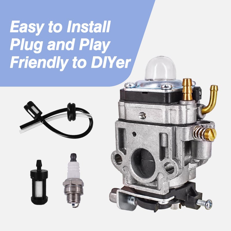 CULMKARI Carburetor Kit Fits for 43cc 47cc 49cc 50cc Scooter Dirt Mini Pocket Bike Motorcycle 2-Stroke Engine 15mm Replace Carb For Go-Ped BladeZ Cart Echo Engine - Image 3